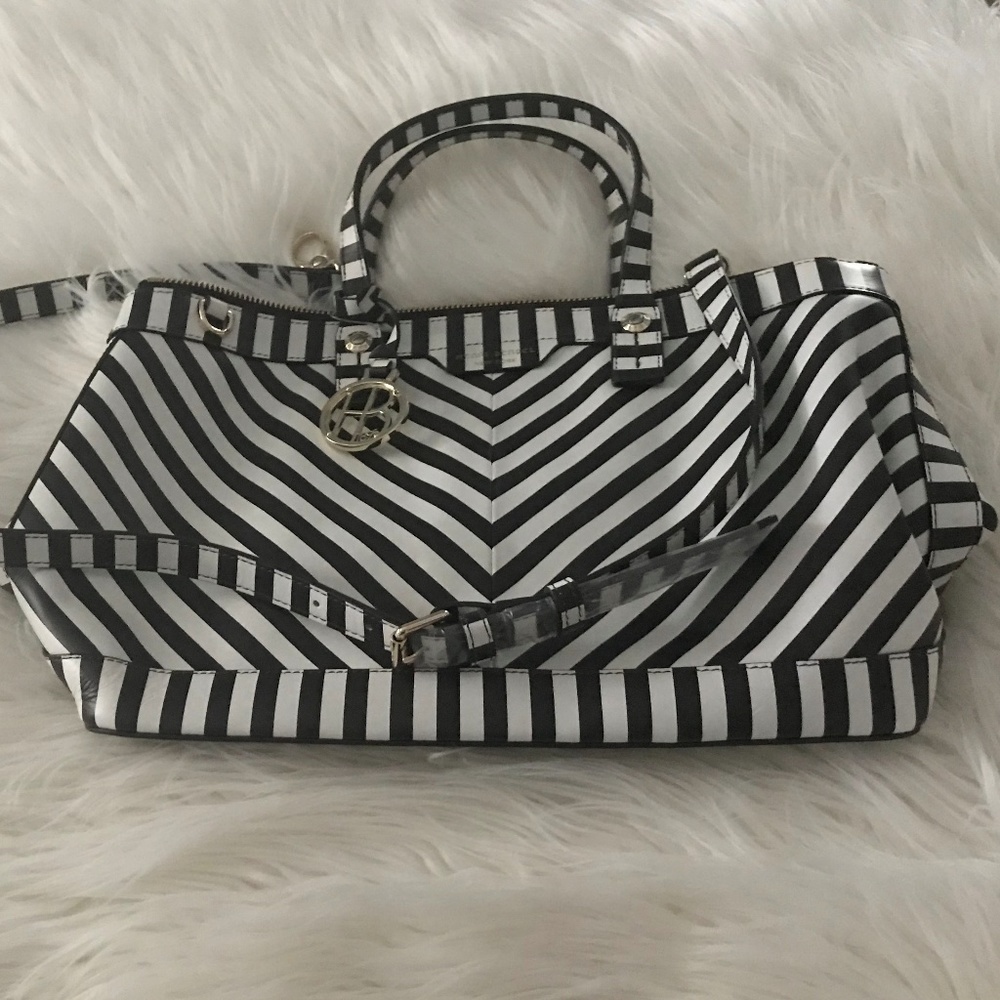 Henri Bendel West 57th Satchel Cent Stripe